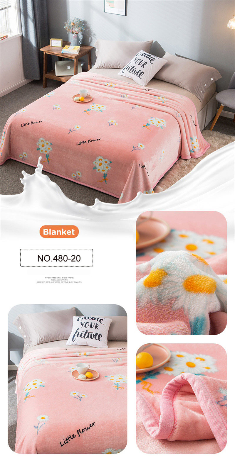 Floral Very Soft Fleece Blankets