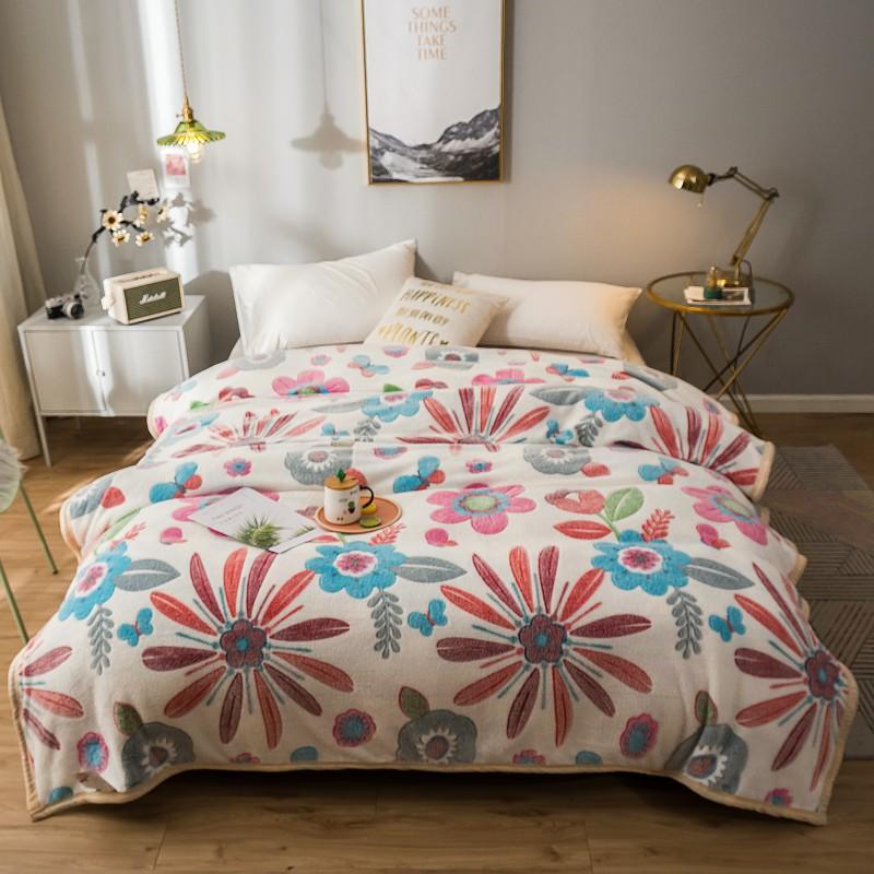 Throw Blanket Print Floral For King