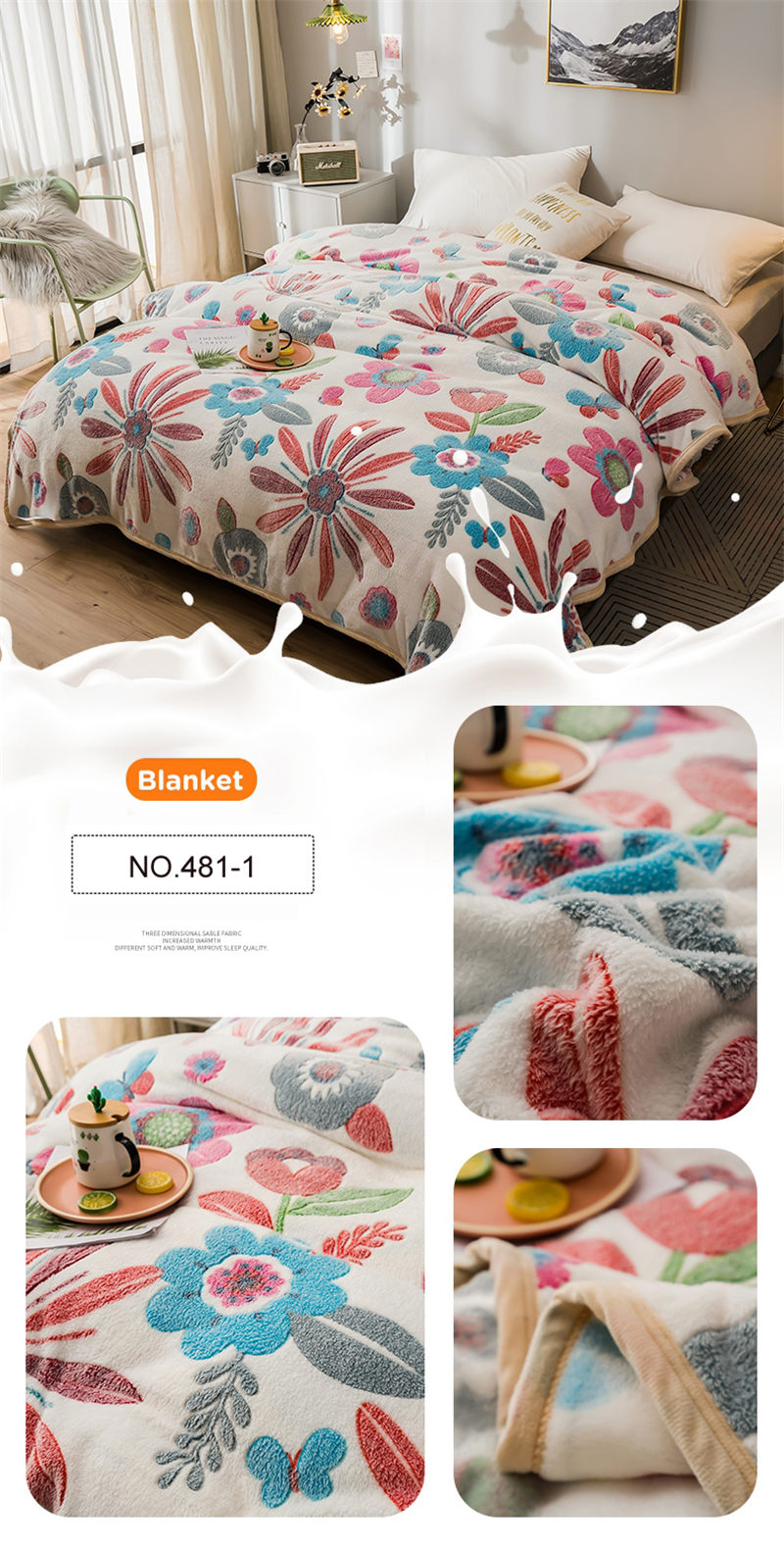 100% Polyester Lightweight Bedding Blanket