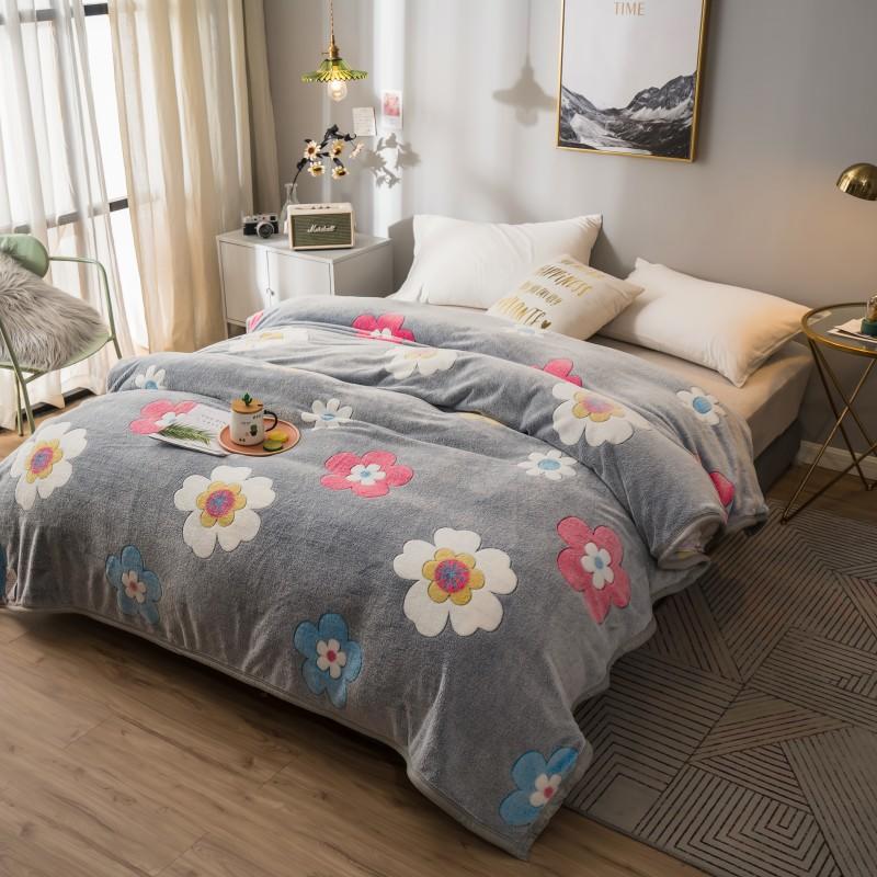 Print Floral Bedding Throws Polyester