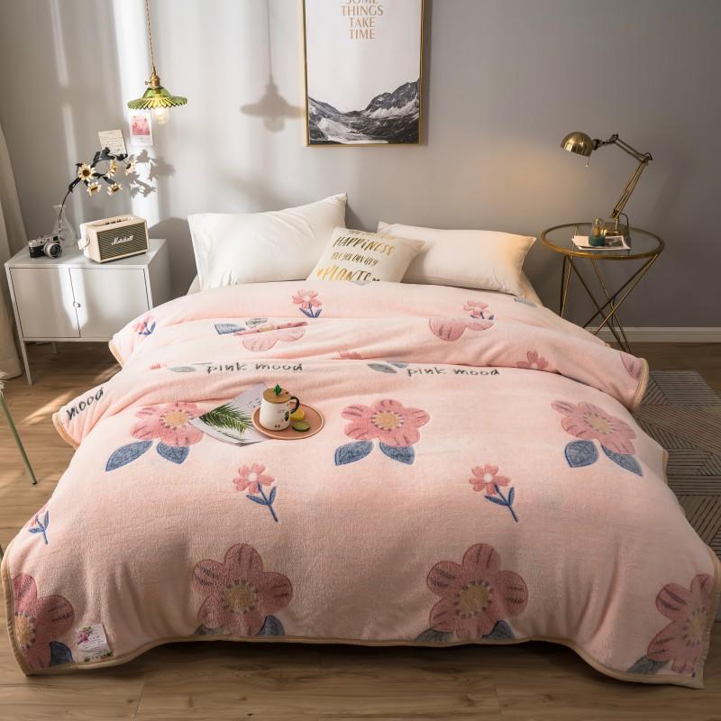 Polyester Blanket For Full Pink Floral