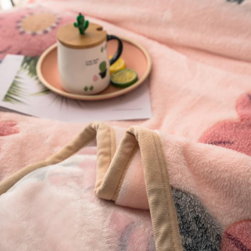 For Full Polyester Blanket Pink Floral