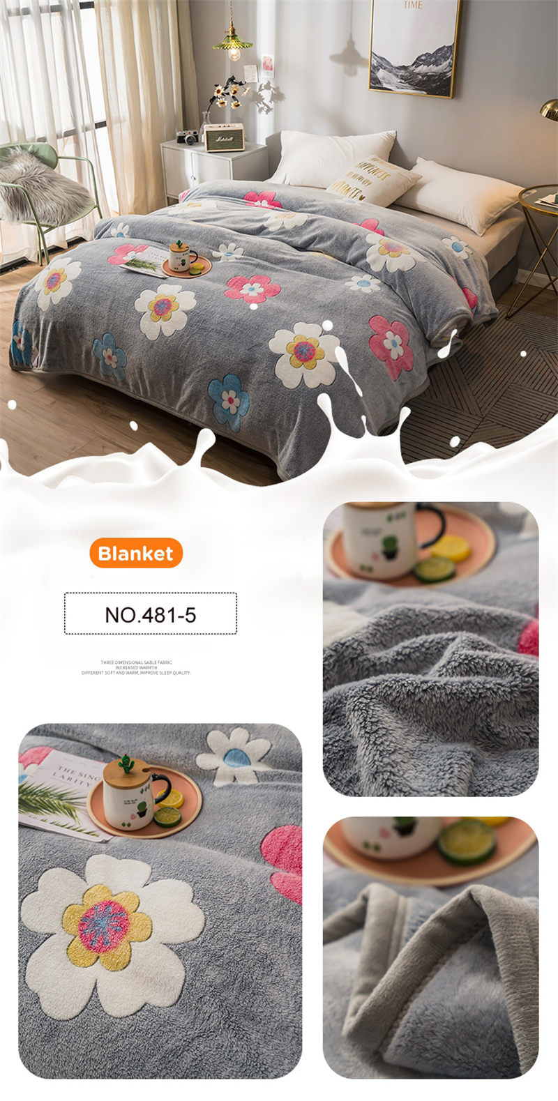 Polyester Blanket Fluffy Dual-Sided