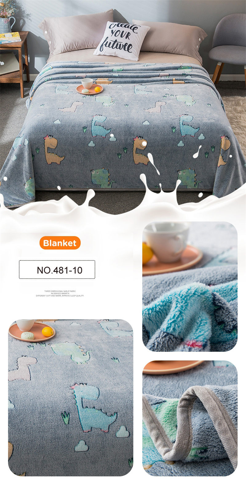 For King Polyester Blanket Dual-Sided