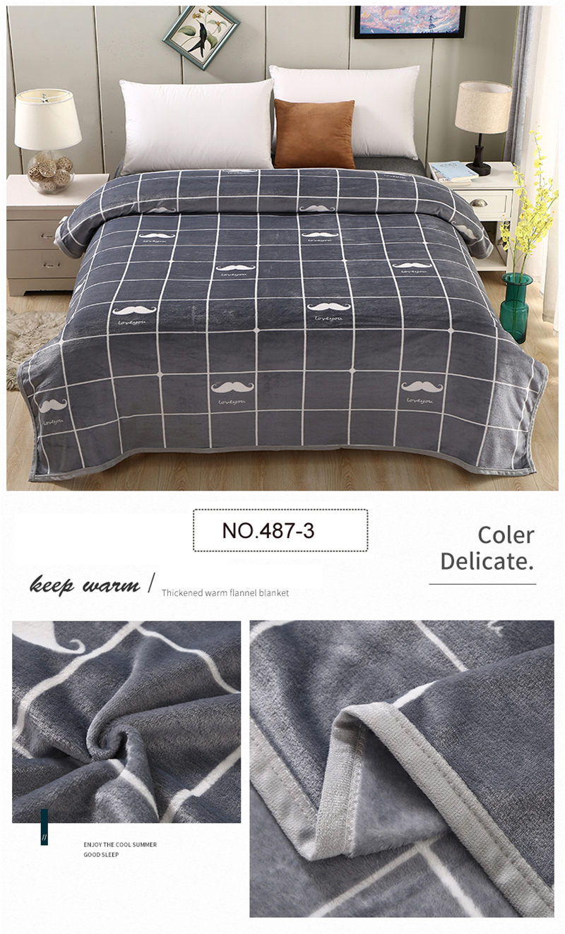Very Soft Gray Geometric Blankets