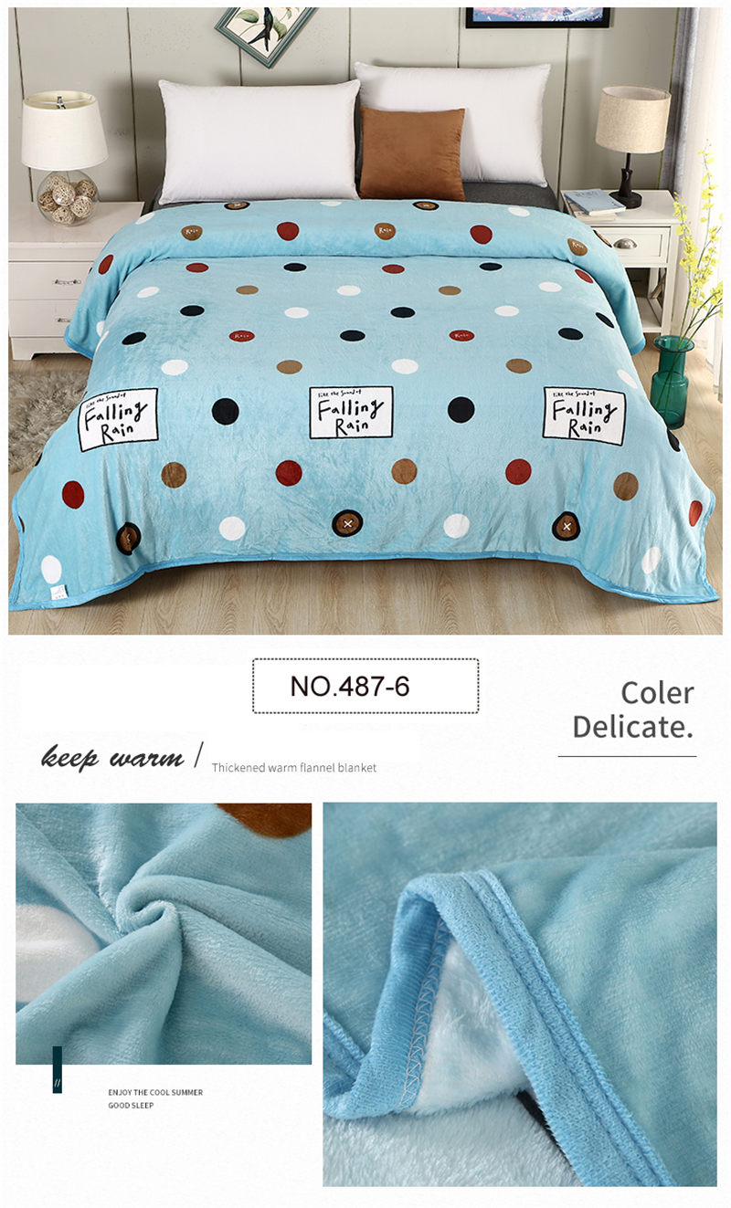 Super Soft Striped Cartoon Painting Throw Blanket