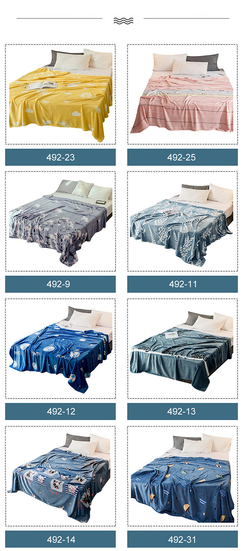 Dark Cyan Polyester Blanket Ultra-soft