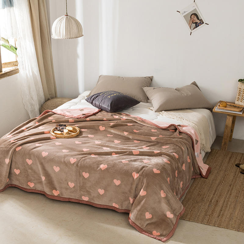 Anti-Pilling Polyester Blanket love Print Floral