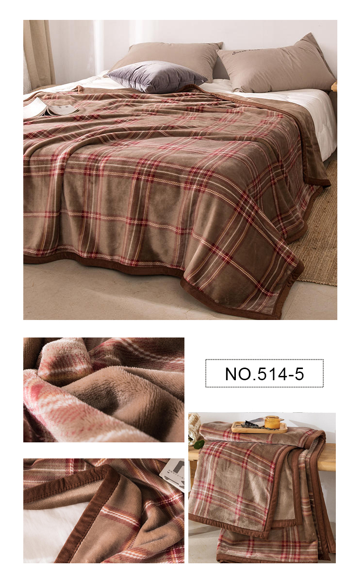 Wool Blanket Modern Style Plaid