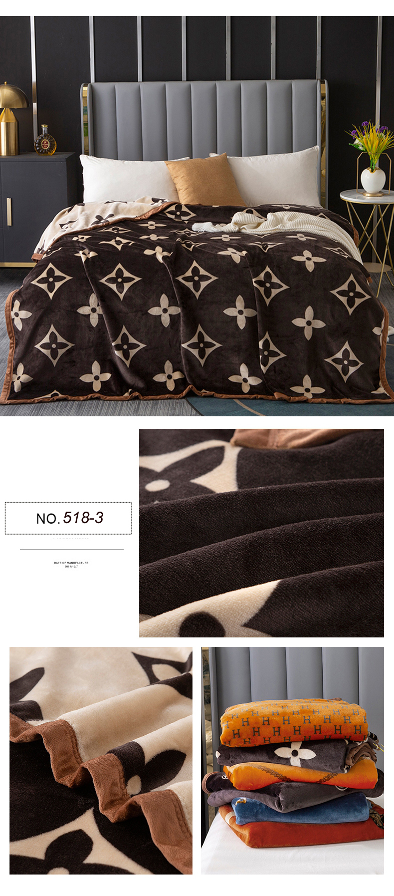 Very Soft Modern Design Polyester Blanket