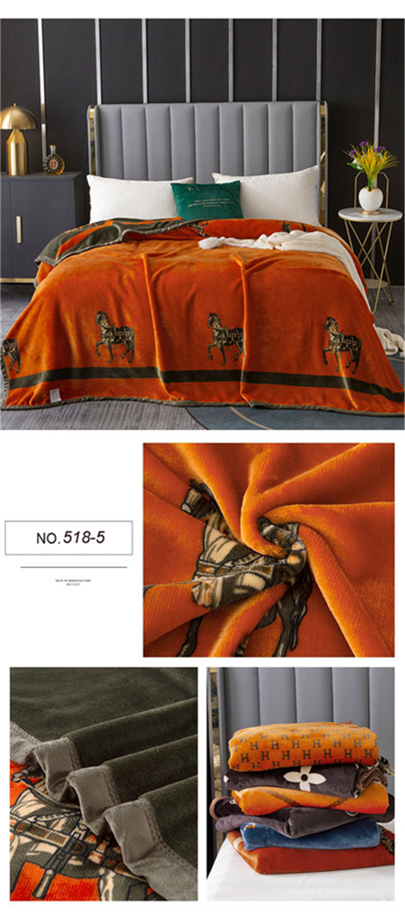 90X108Inches 100% Polyester Hotel Blanket
