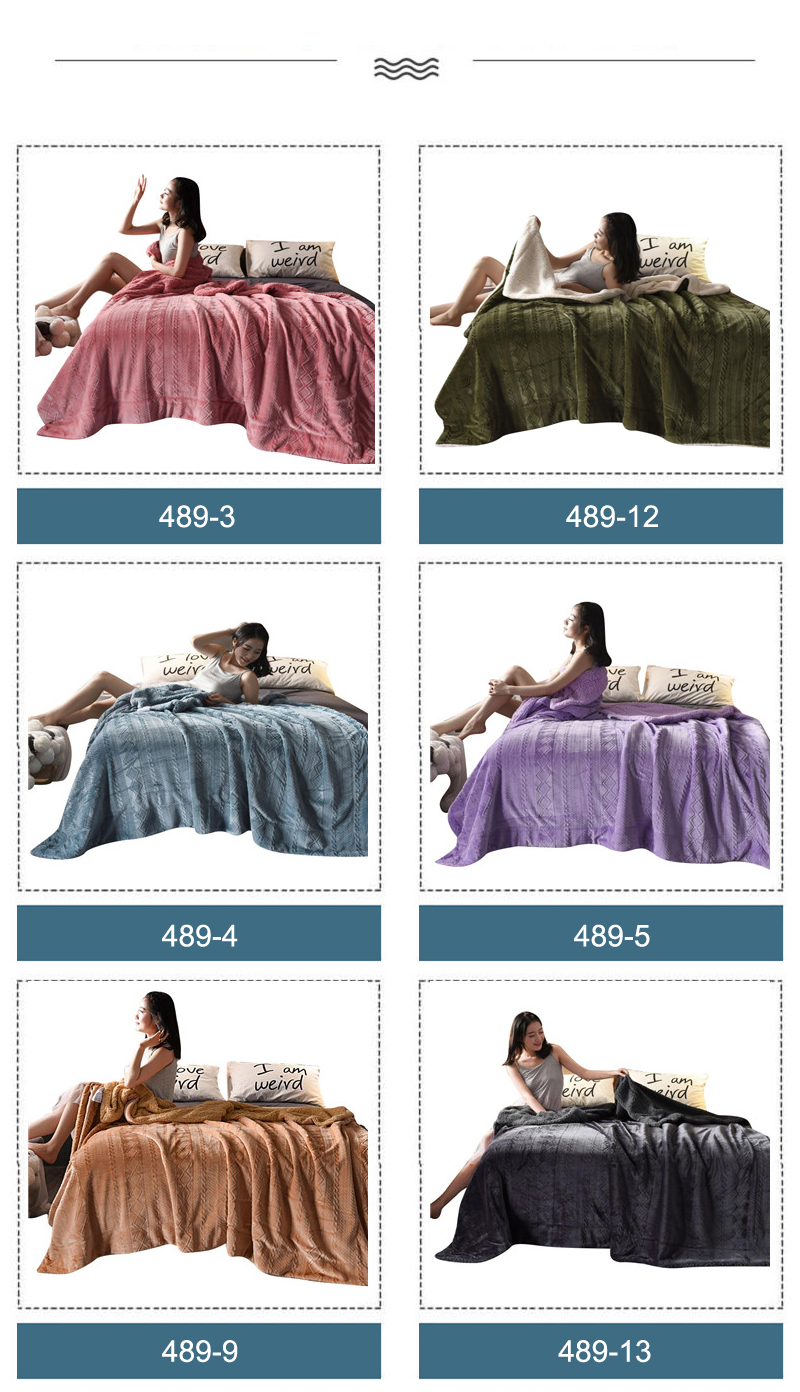 Reversible Ultra Sherpa Bedding Throws Solid Color