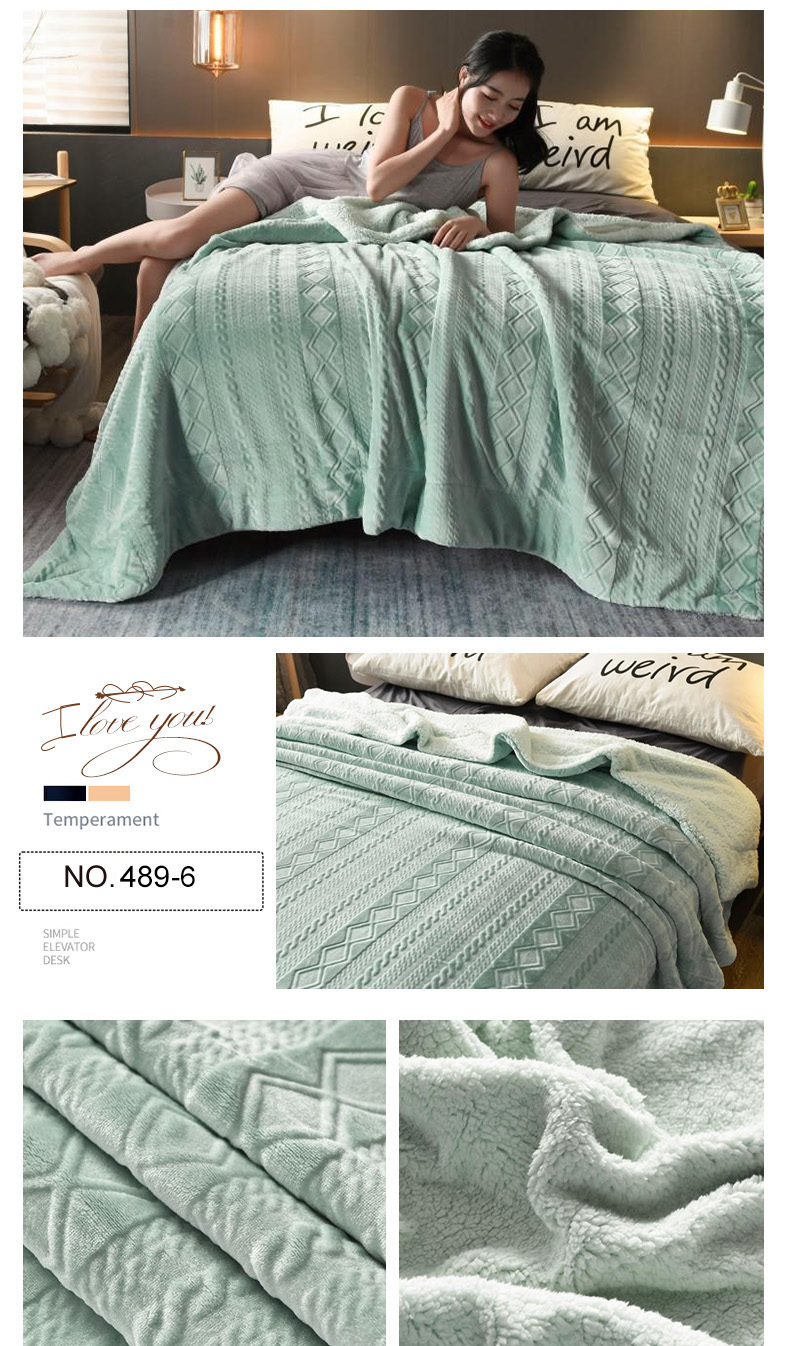 100% Polyester for Single Size Sherpa Bedding Throws