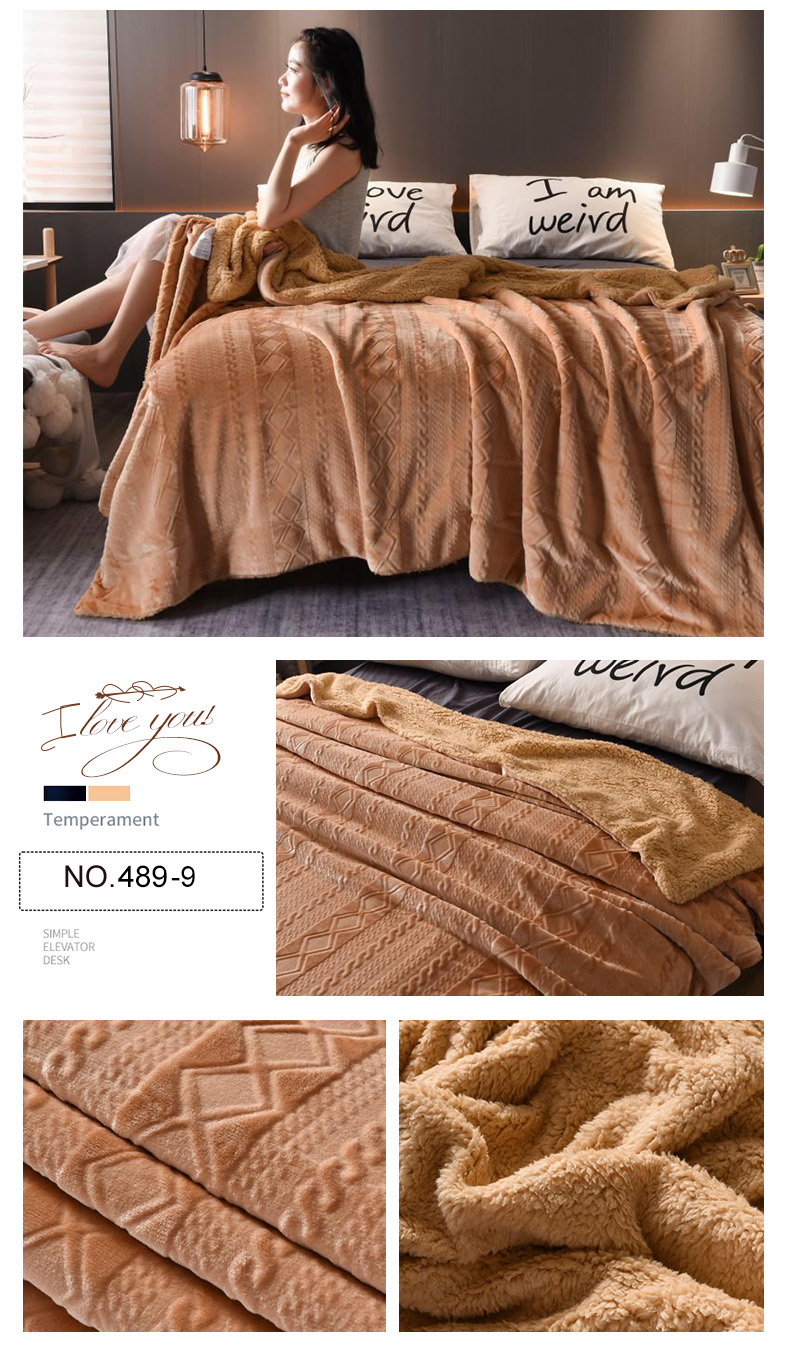 Reversible Ultra Sherpa Wool Blanket Dyed Plain
