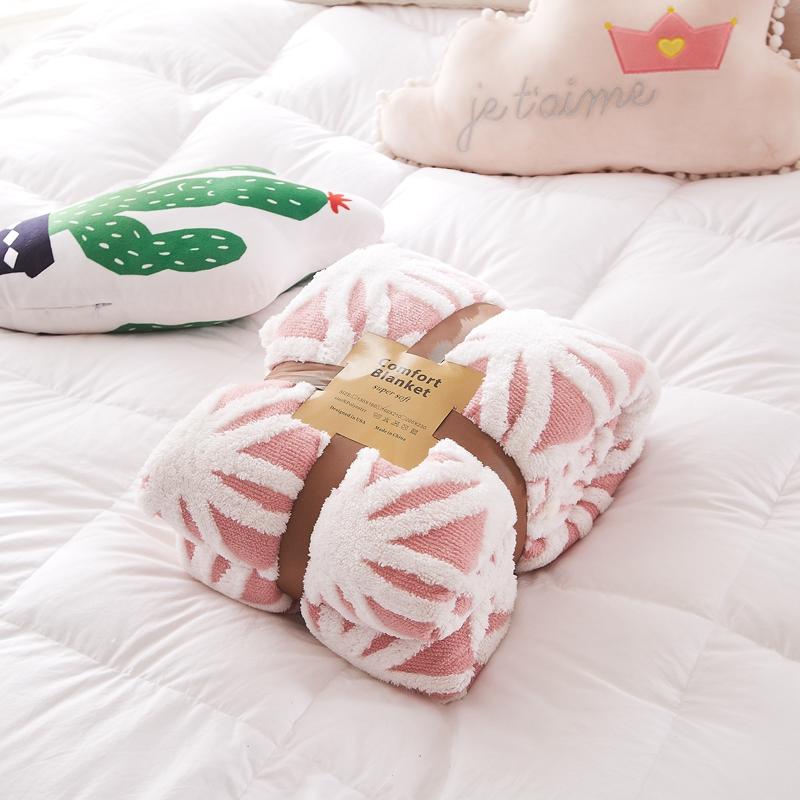 Nordic Jacquard Polyester Blanket Warm Lamb