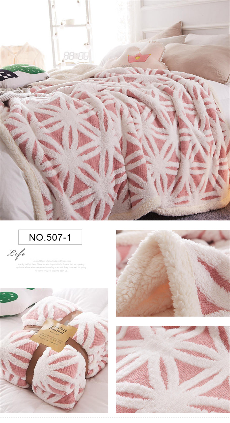 Queen Size Nordic Jacquard Polyester Blanket