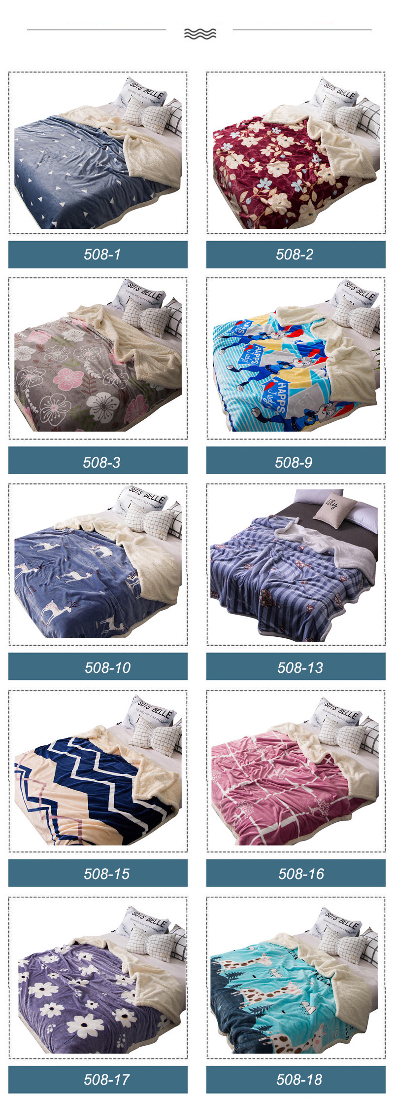 Modern Style Warm Polyester Blanket