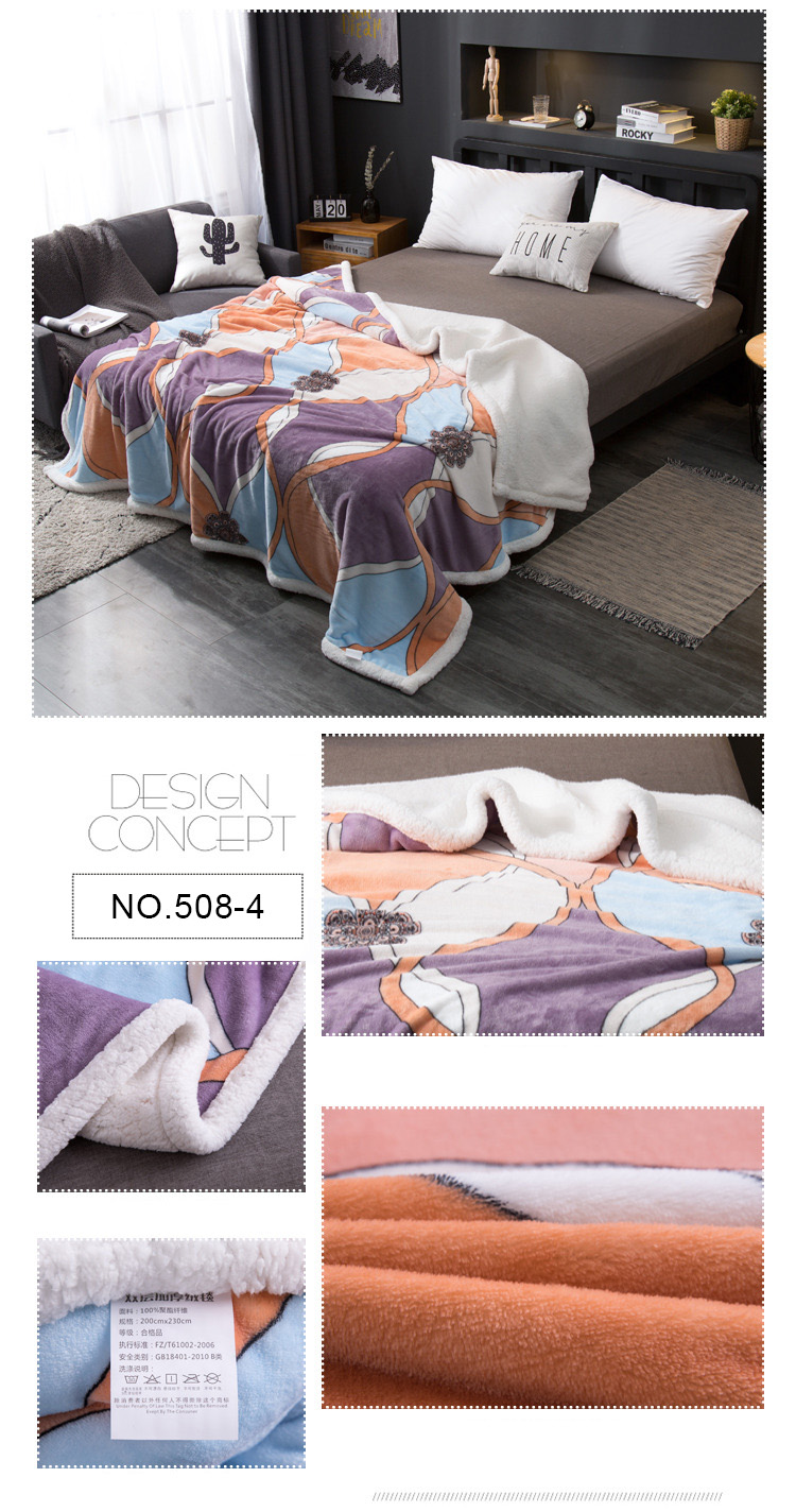 For King Size 100% Polyester Bedding Blanket