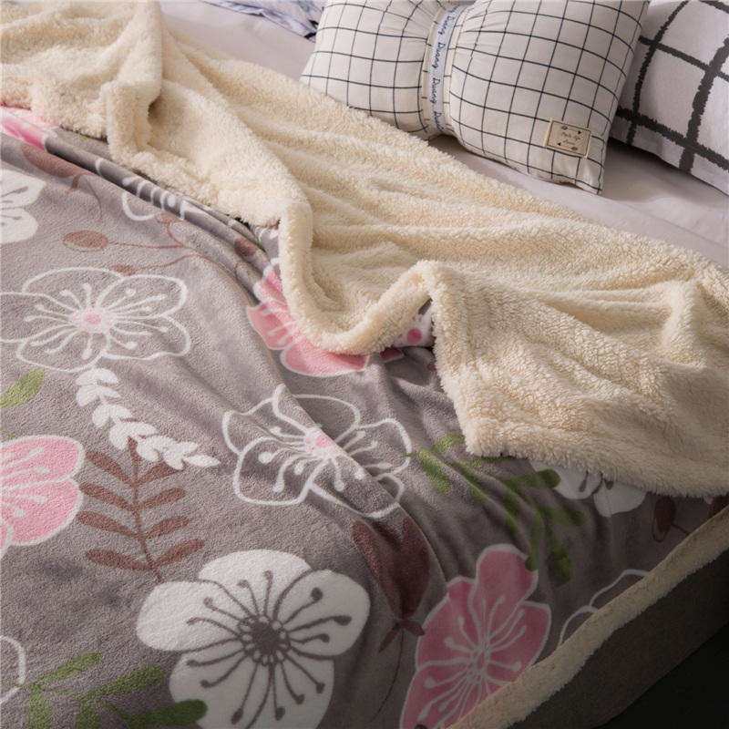 Pink Floral Bedding Blanket For King Size