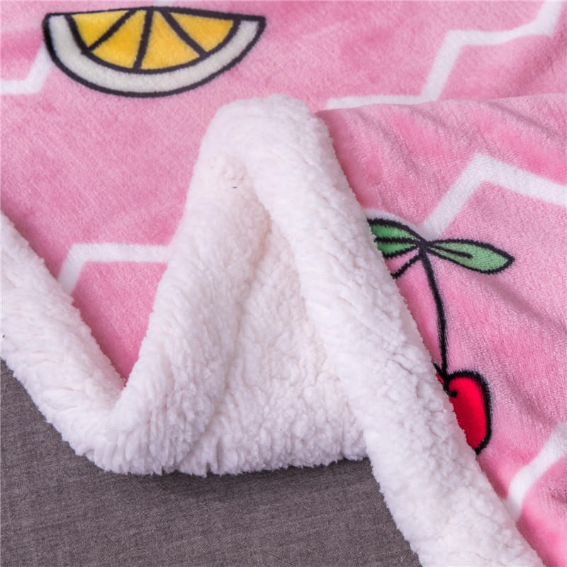 Super Soft Fleece Throw Pink Print