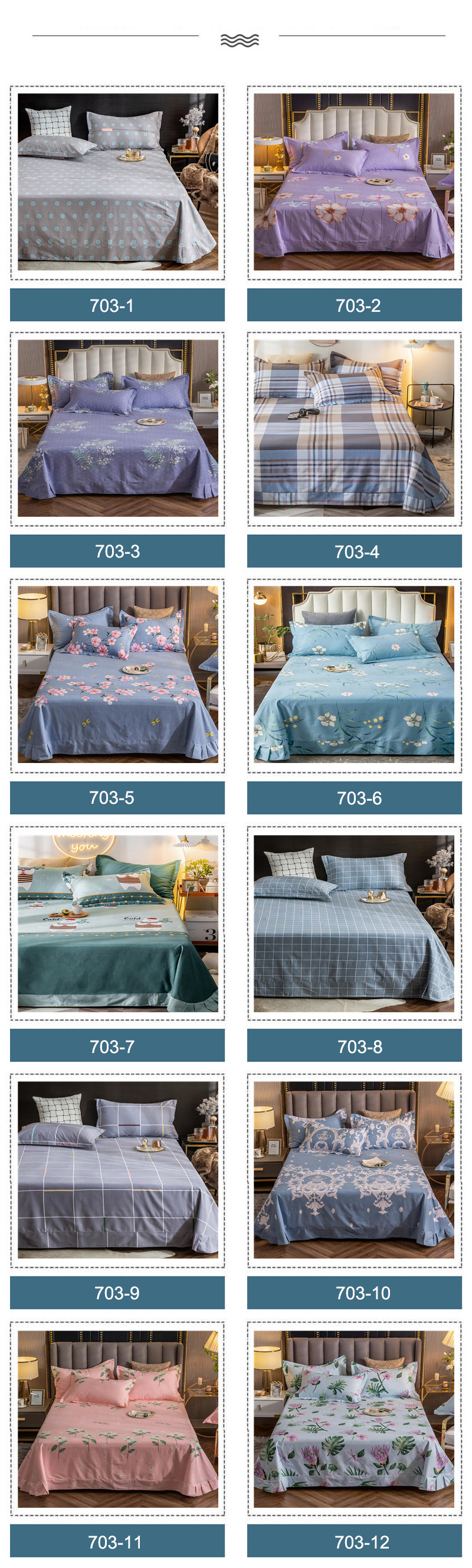 Bed Sheet Set Home Decoration Cotton
