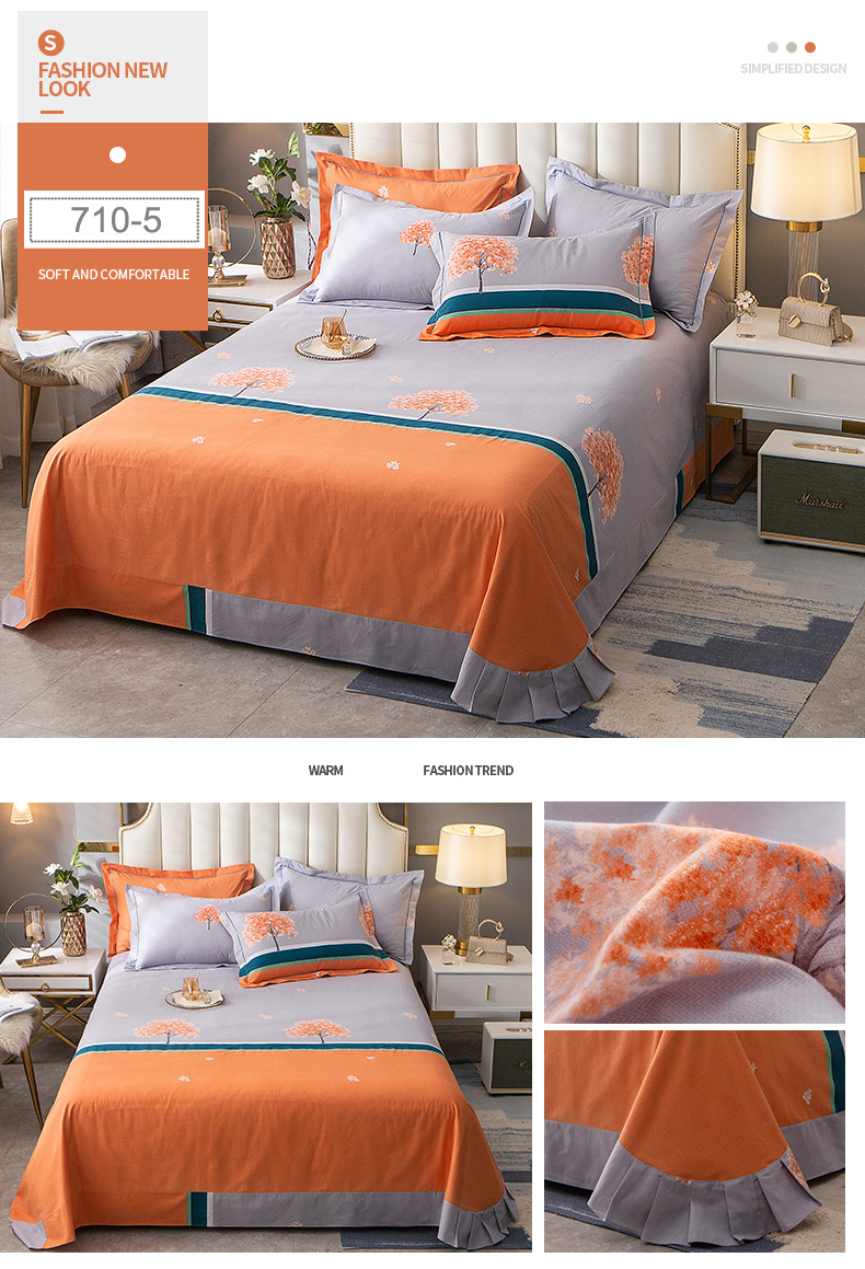 Sheet Set For Single Bed Home Textile