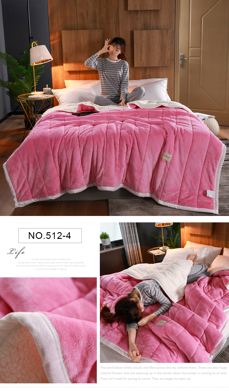 Single Size Light Coral Hotel Blanket