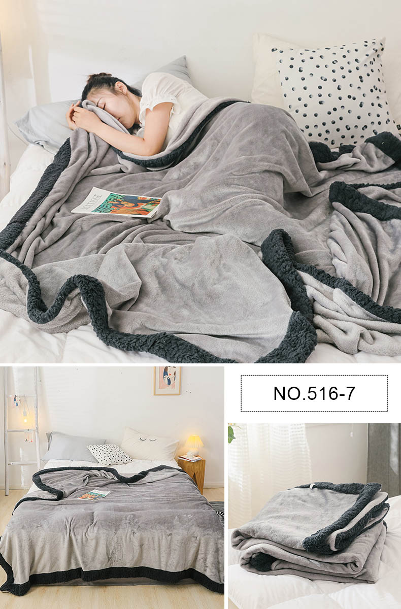 For King Bed Classy Style Sherpa Blanket