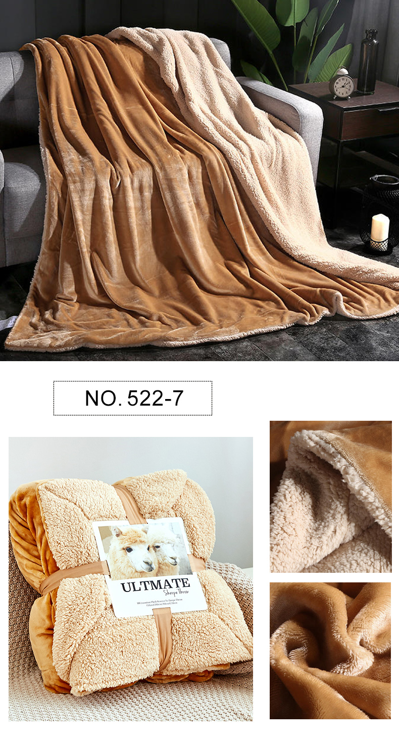 100% Polyester Thick Coral Fleece Blanket