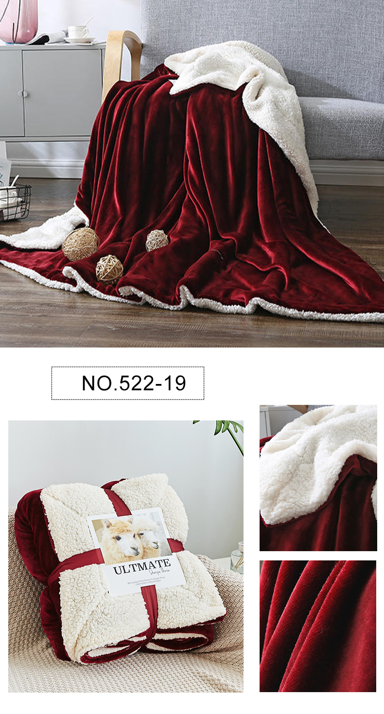 Throw Blanket Reversible Ultra Plush