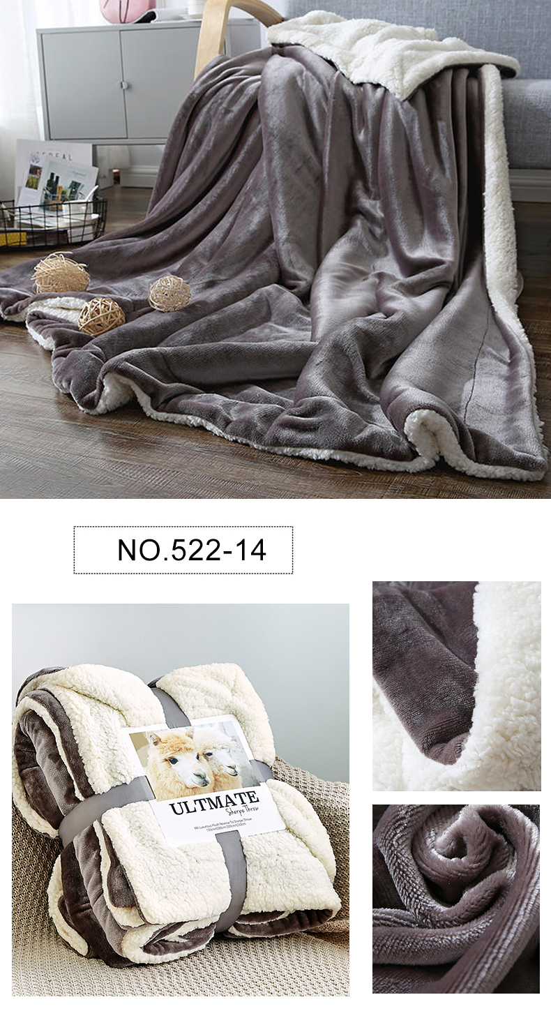 Throw Blanket For Queen Size Reversible Ultra