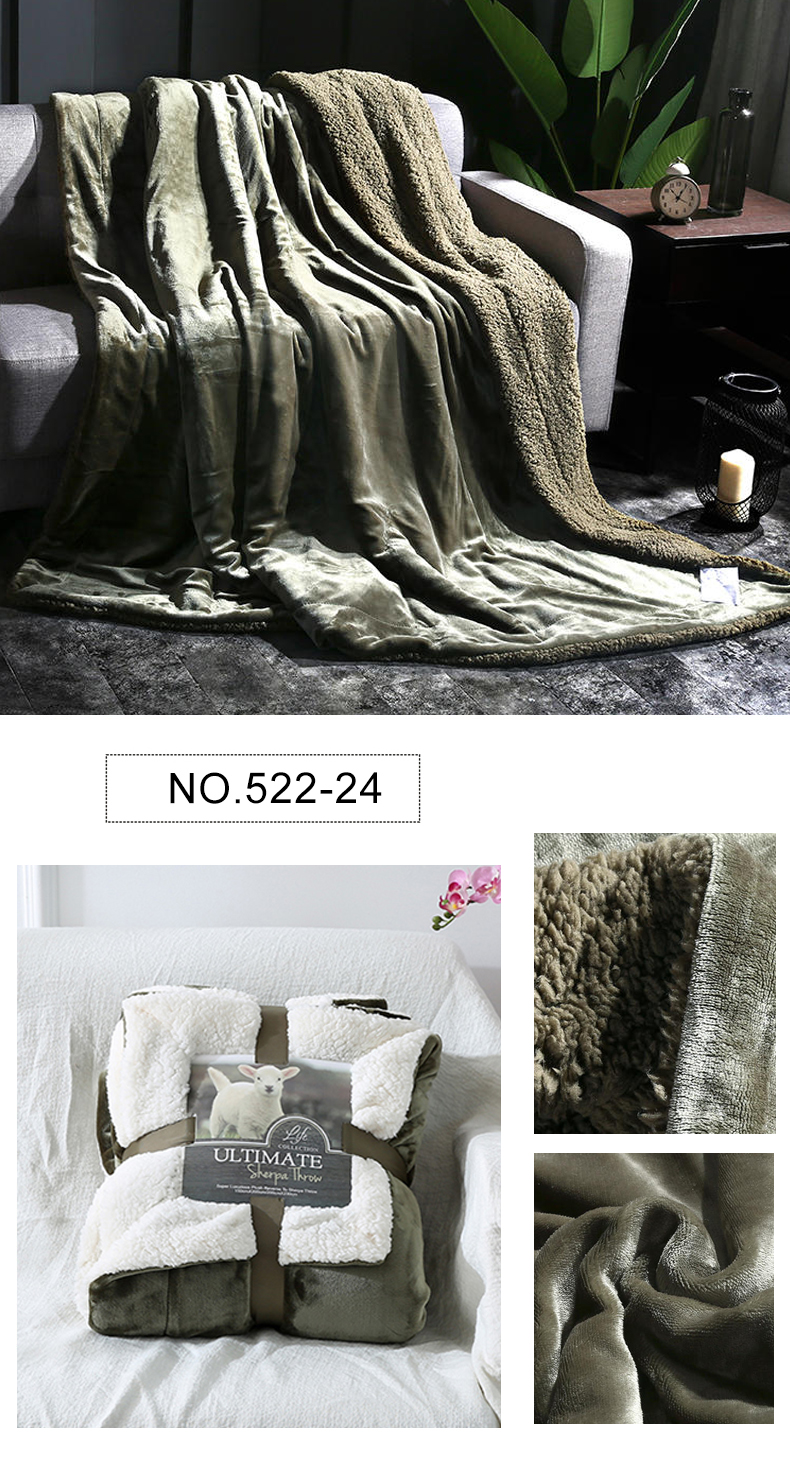 Simple Style Plush Thick Polyester Blanket
