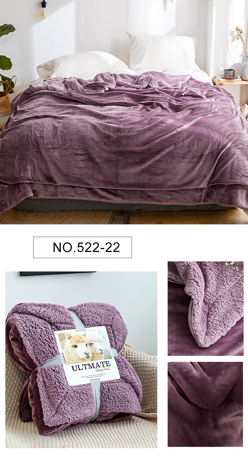 Fleece Simple Style Polyester Blanket