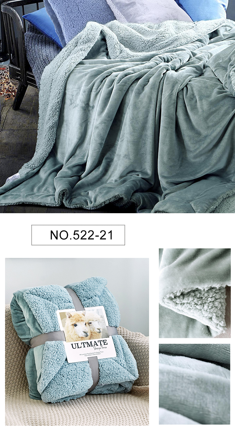 Solid Color Polyester Blanket For King Size