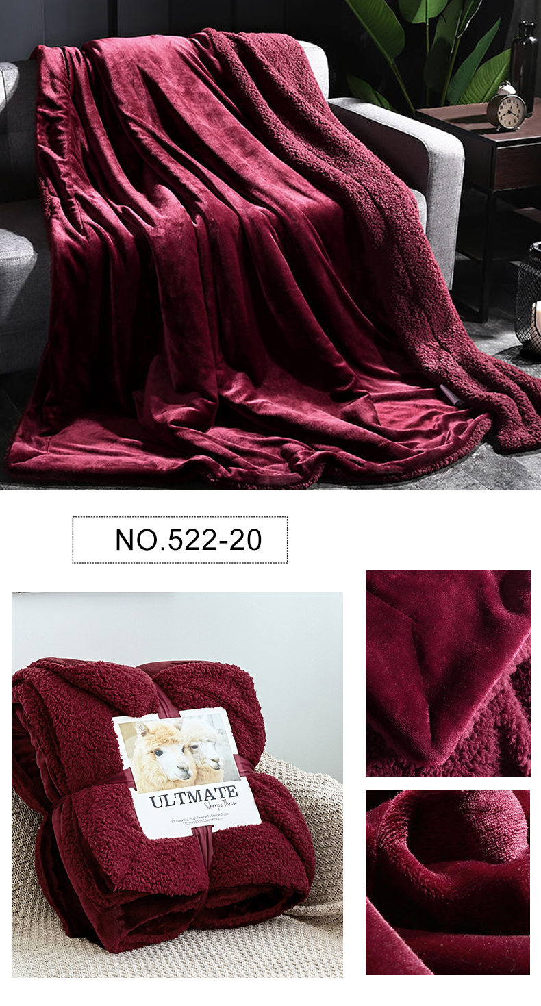 Plush Thick Polyester Blanket Solid Color