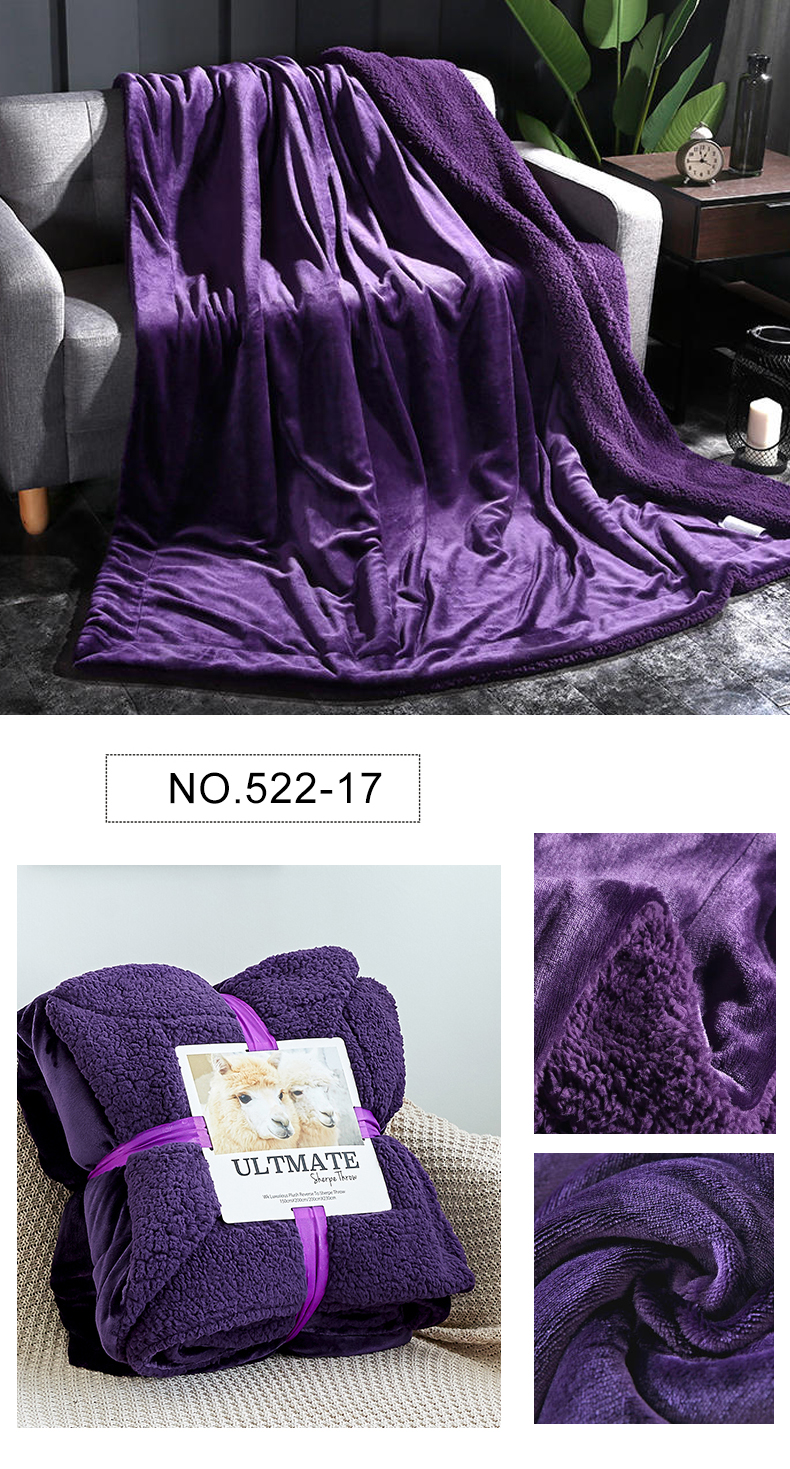 Dark Red Factory Blanket Home Decoration