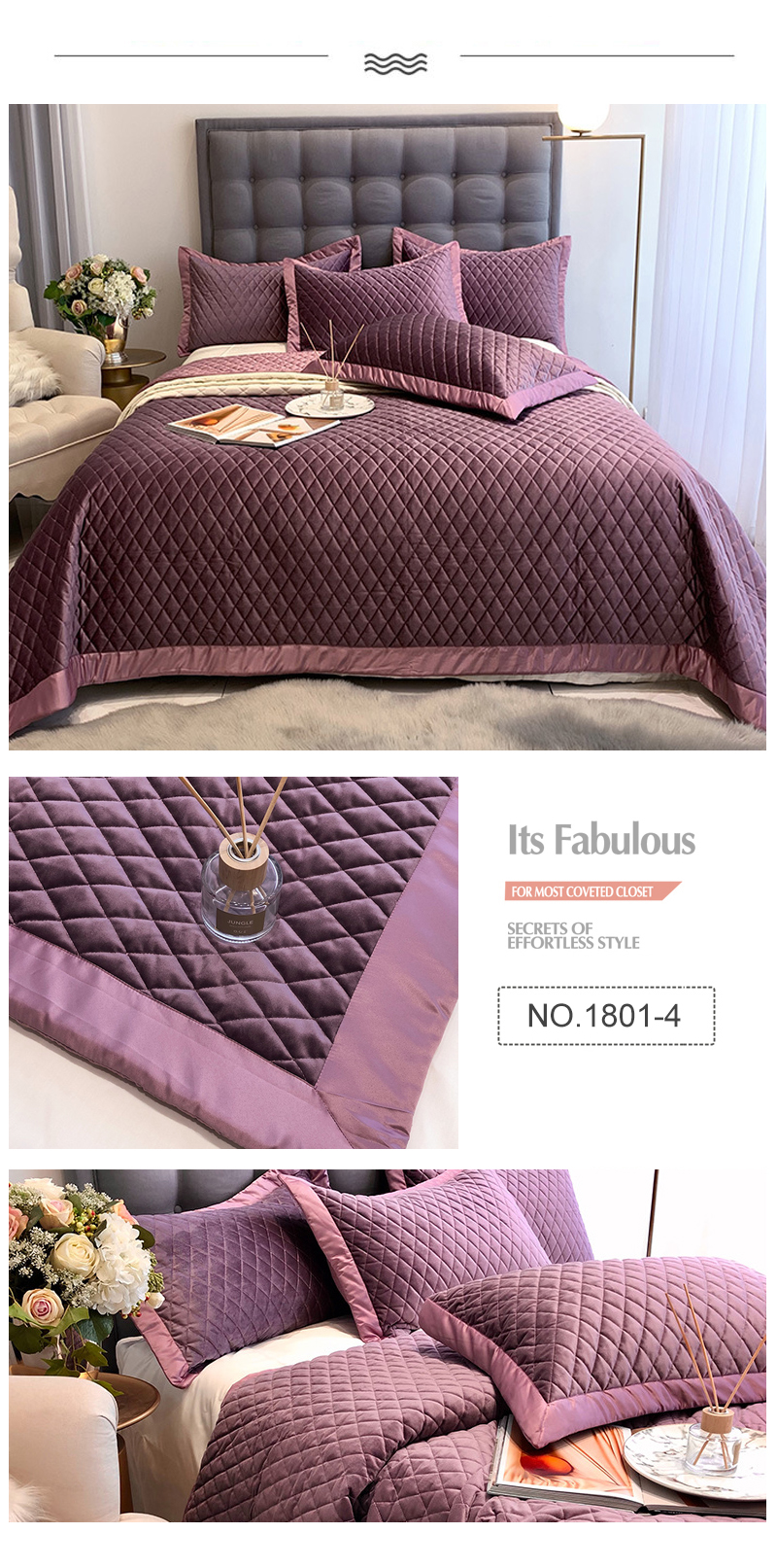 purple Quilt Bedding Set Bedspread