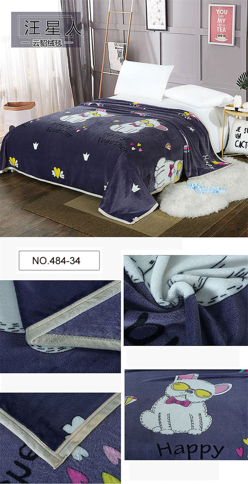 100% Polyester Fleece Bedding Throws