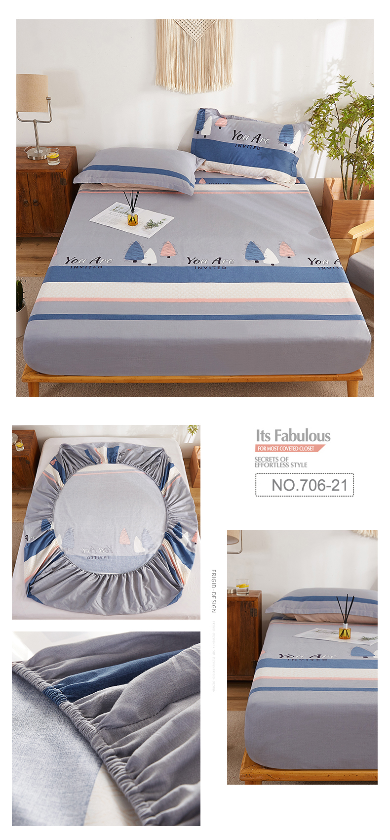 Fitted Bottom Sheet Luxurious Printing
