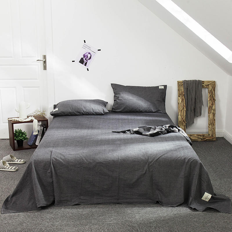 Dark Gray Bed Sheet Set Bedding Set