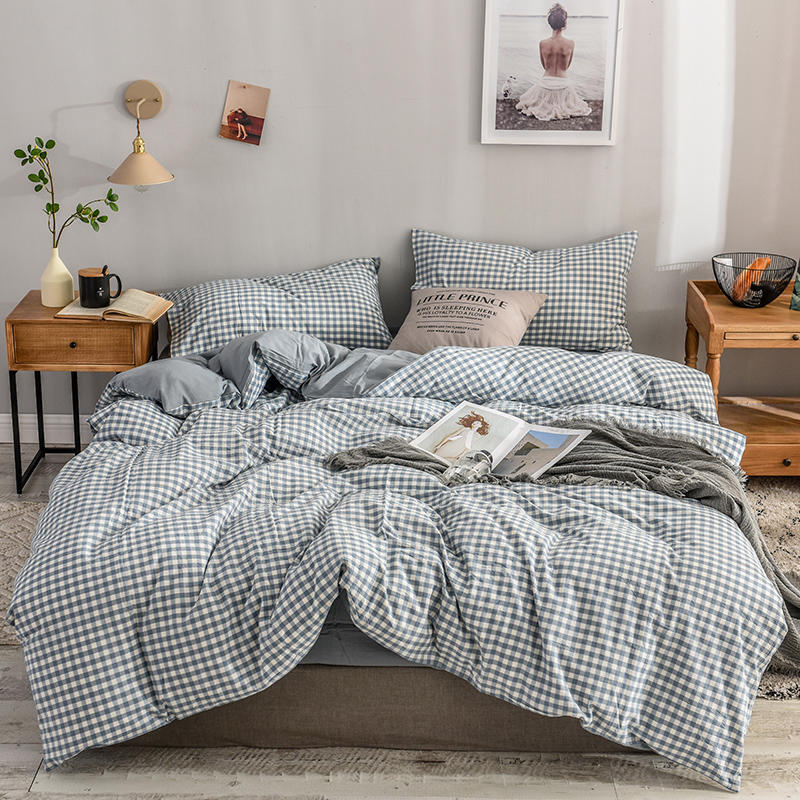 Bed Sheet Set Plaid New Product