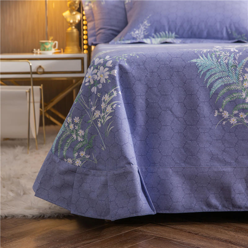 Single Washed Blue Bedsheet