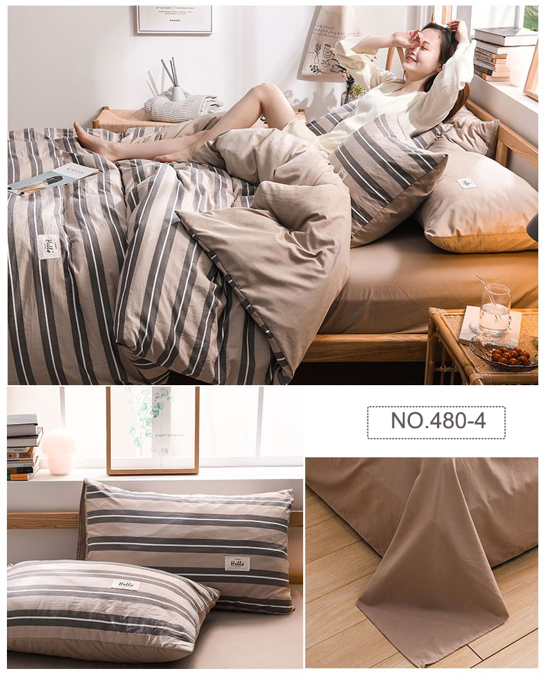 Pink Plaid Bed Sheet Set Cheap Price