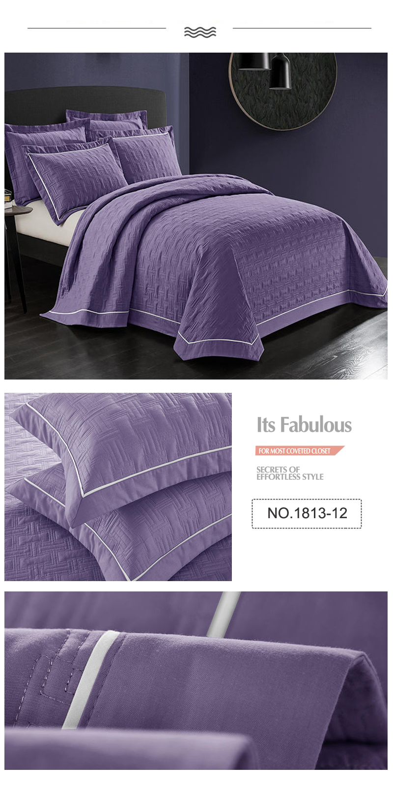 King Size stripe Bedspread