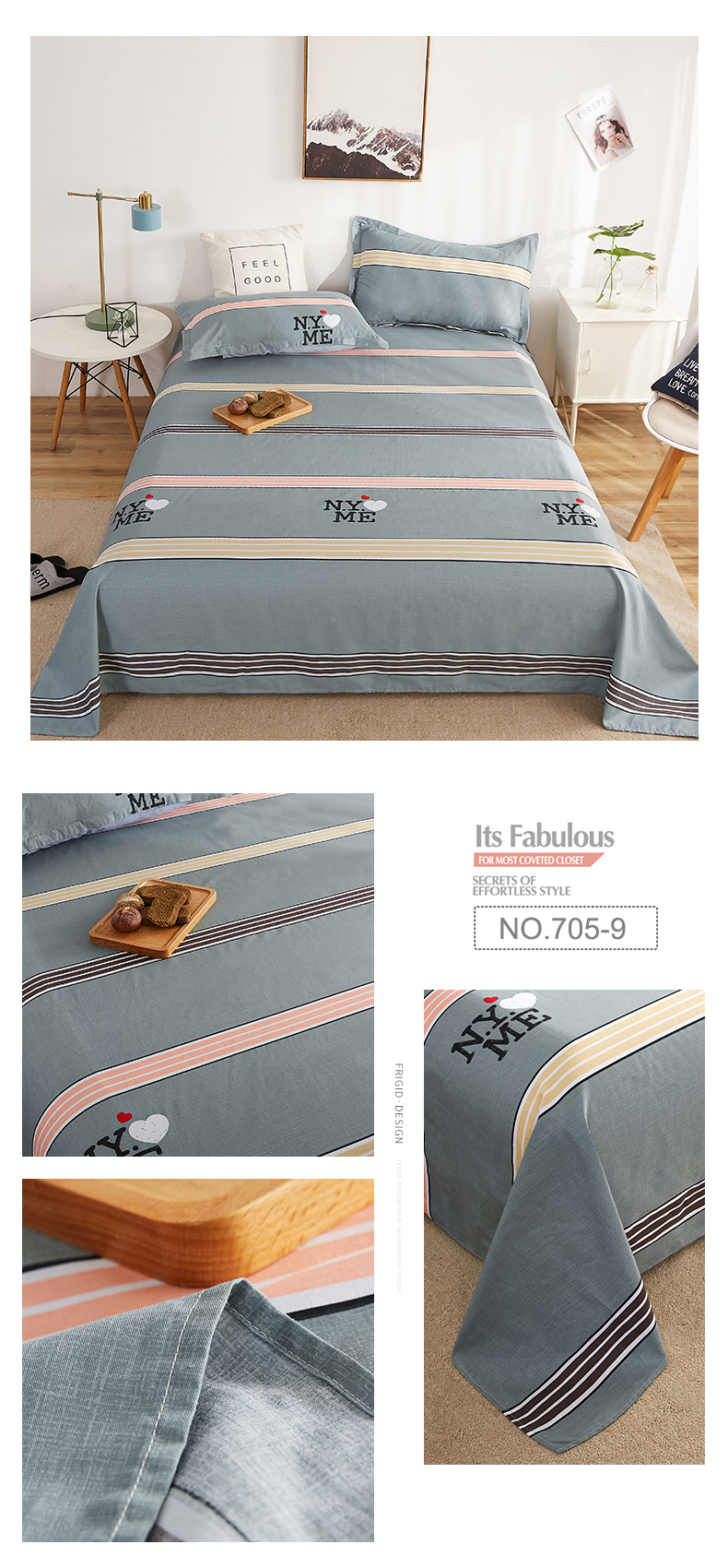 Printed For 4PCS Double Sheet Set