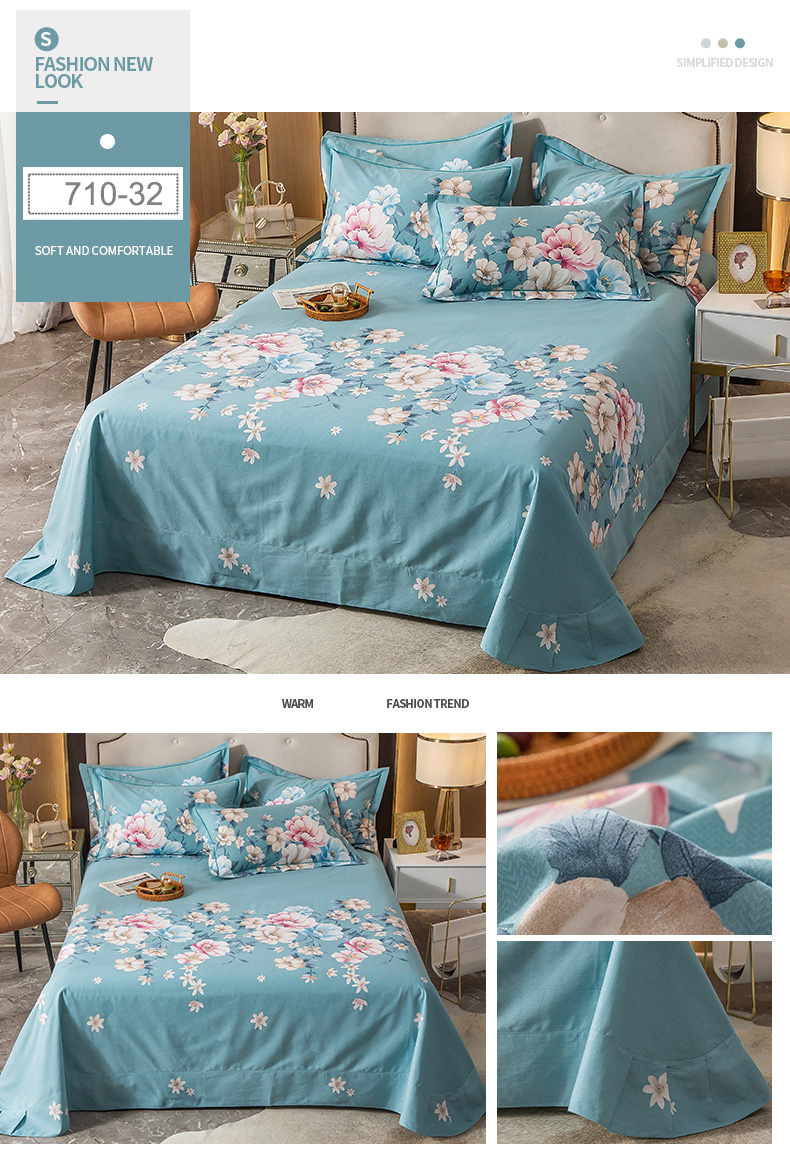 Plaid Bed Linen Sheet Set