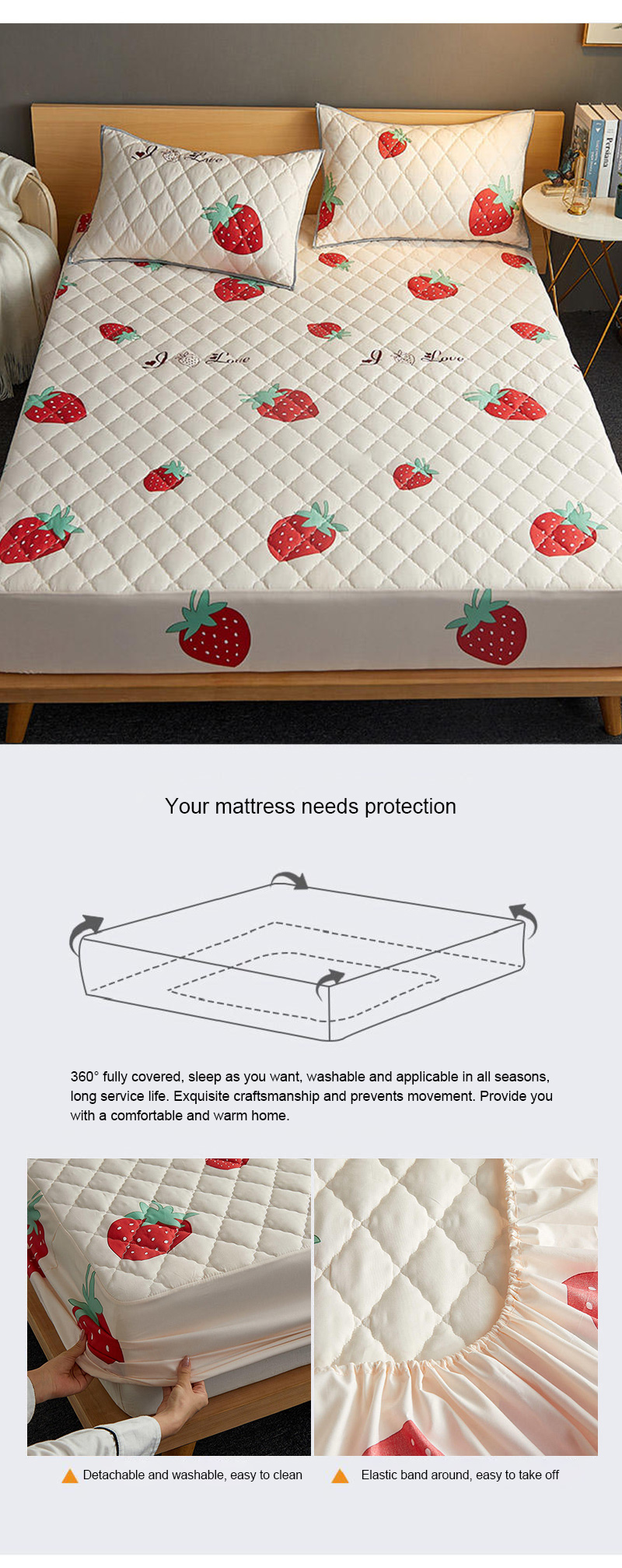 Mattress Topper Fitted Bed Cover Protectors