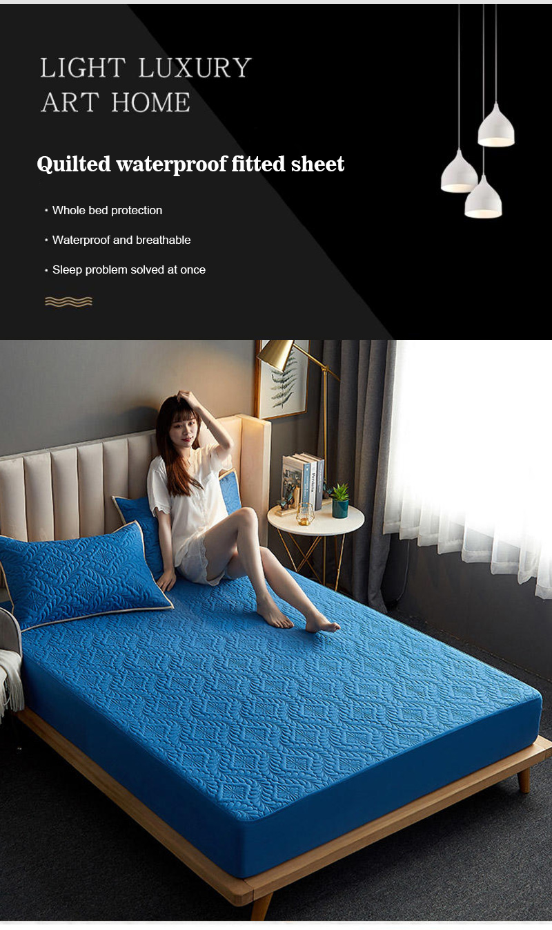 Terry Cover Waterproof Fitted Mattress Pad
