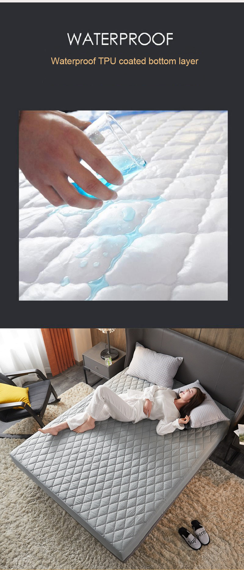 Delicate Online Cheap Waterproof Mattress Bed Cover