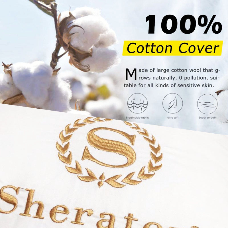 Plush Polyester Hypoallergenic Hotel Pillow